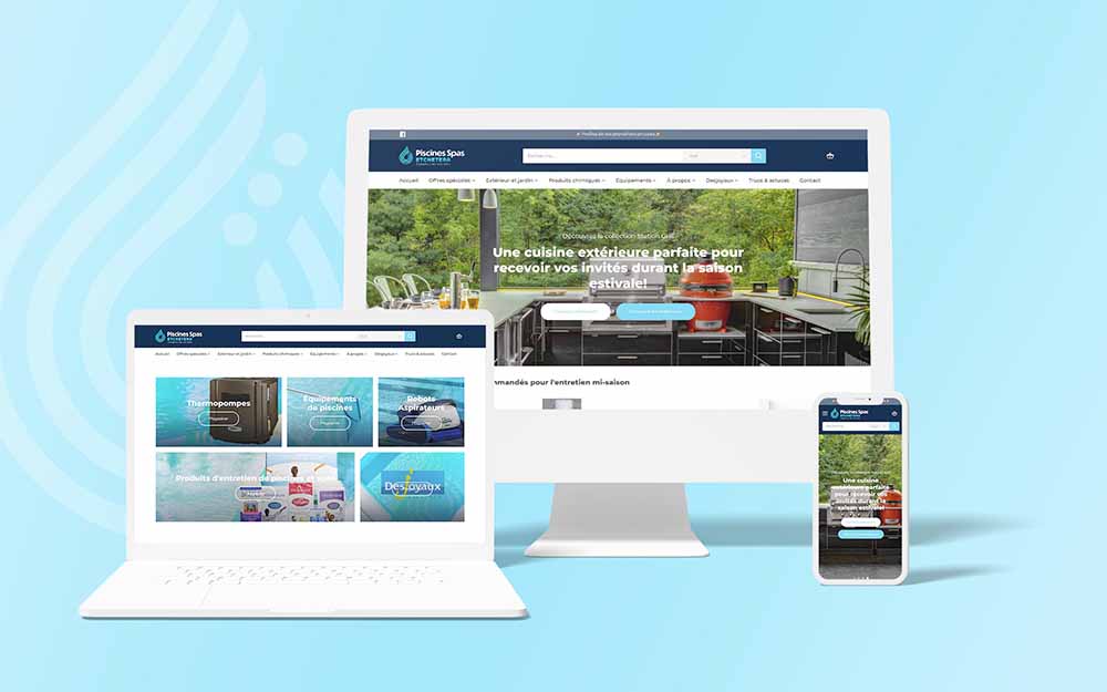 Piscines spas etc - Boutique Shopify - Agence Clik et pixel