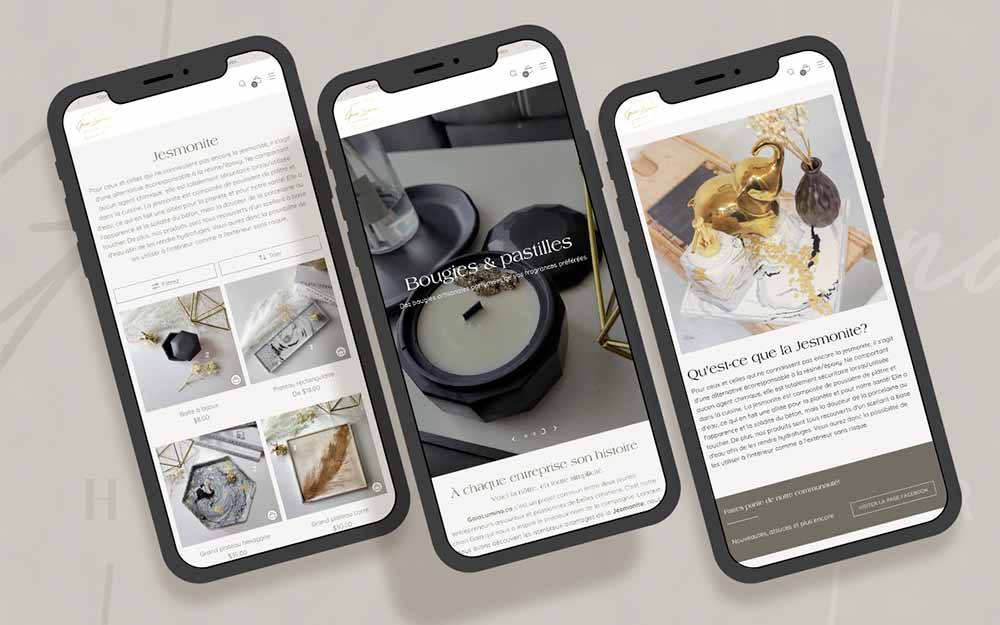 Gaia Lumina - Boutique en ligne shopify - Agence web Clik et pixel