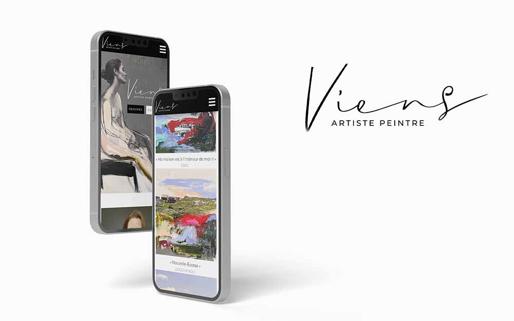 Viens artiste peintre -- Site web WIX - Agence Clik et pixel